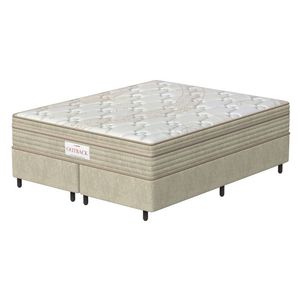 Conjunto Box Queen Mola Ensacada Prodormir Outback New Bege
